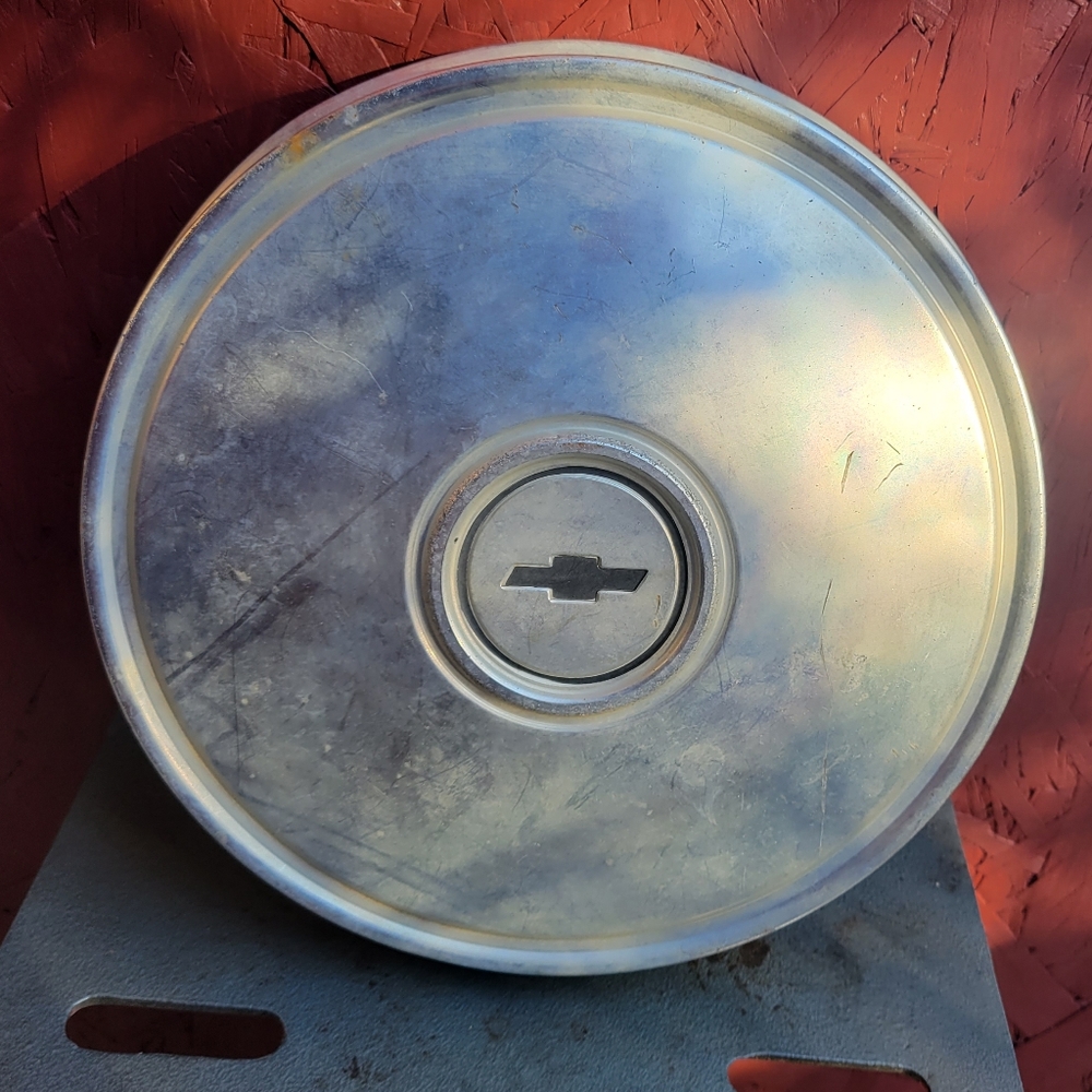 Chevrolet Bowtie Hubcap Chevy Hub Cap Wheel Cover Man Cave Wall Decor Garage